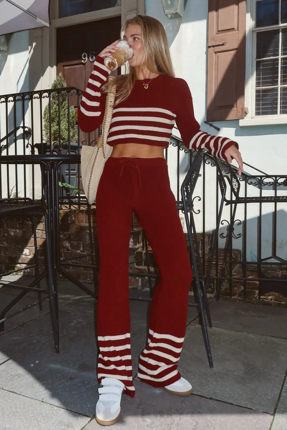 TEAGAN BURGUNDY PANT SET