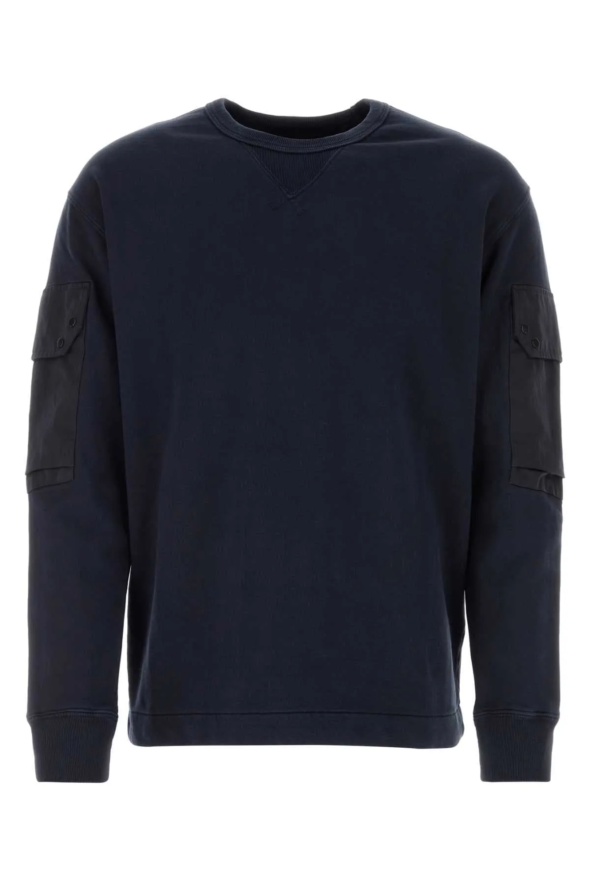 Ten C Navy Blue Cotton Sweatshirt