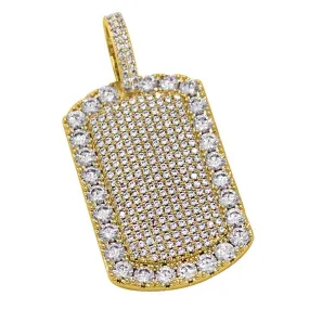 Tennis Dog Tag Hip Hop Bling Bling Pendant