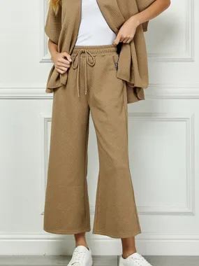 Textured Crop Pant - Tan