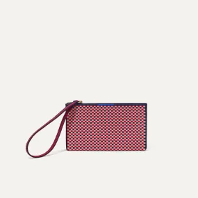 The Wallet Wristlet in Confetti Micro Check