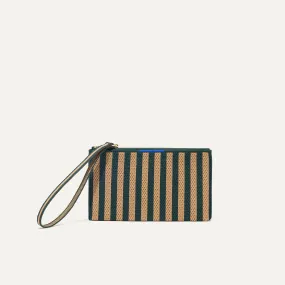 The Wallet Wristlet in Pine Stripe