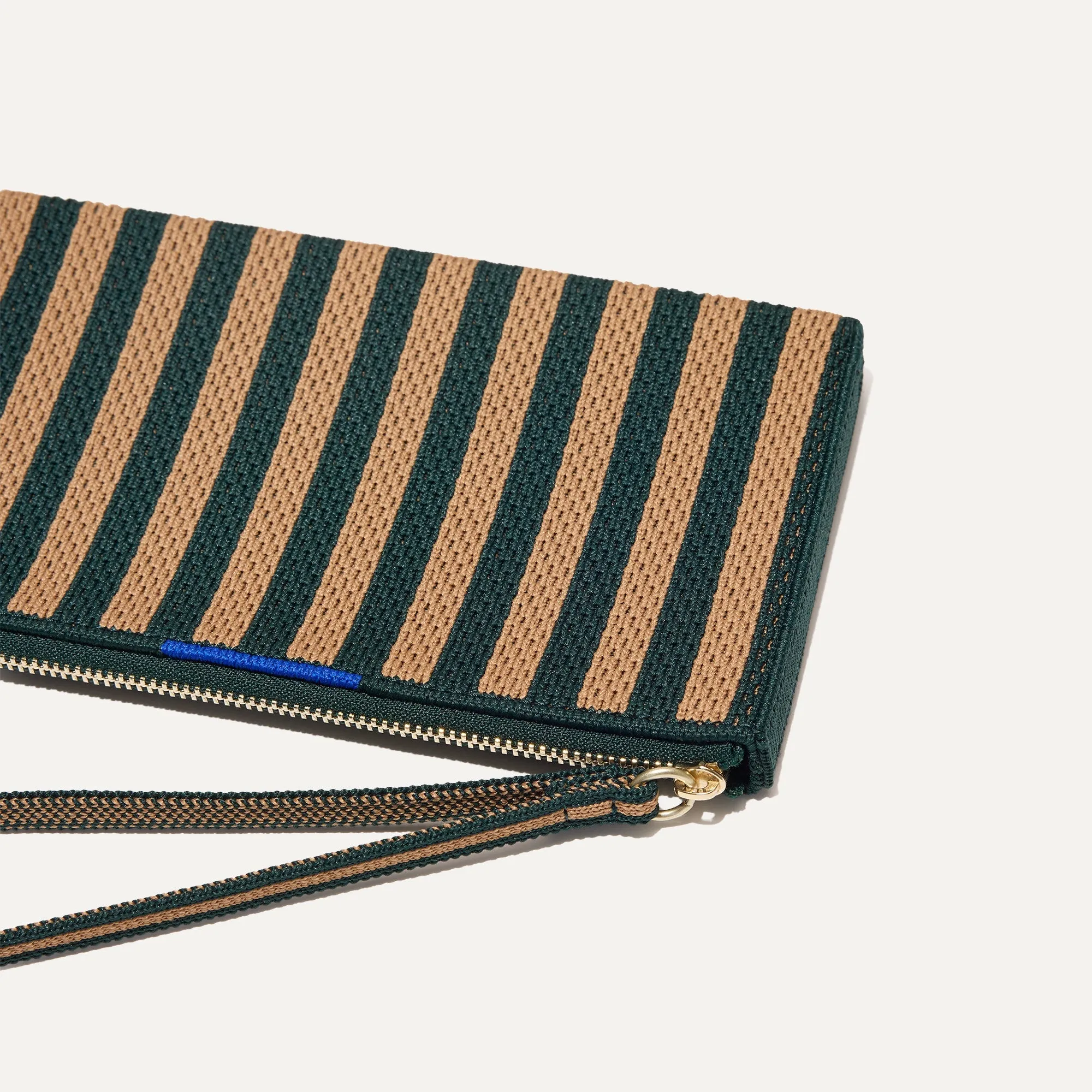 The Wallet Wristlet in Pine Stripe