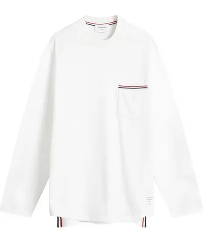 Thom Browne Men's Chest Pocket Crew Sweatshirt