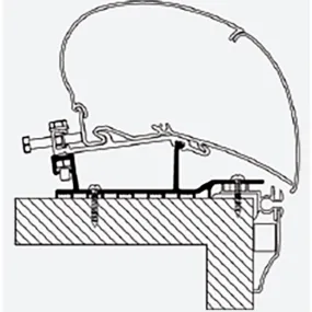 Thule Omnistor Hobby Caravan 2009 Roof Awning Adapter 308663