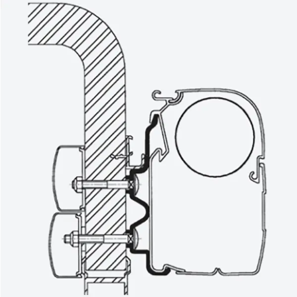 Thule Omnistor Hymercamp Awning Adapter Series 5 307933