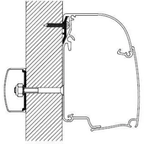 Thule Omnistor Universal Awning Rail Bracket 10 x 3.50m 309853