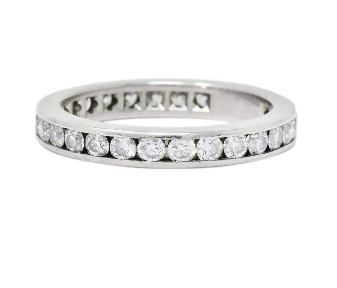 Tiffany & Co. 1.05 CTW Round Brilliant Cut Diamond Platinum Eternity Band Ring