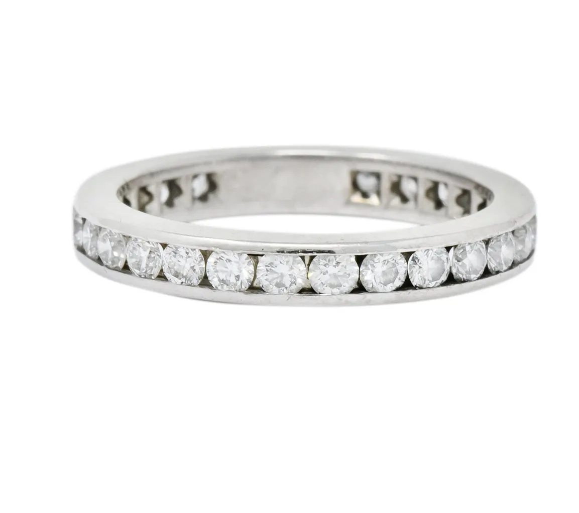 Tiffany & Co. 1.05 CTW Round Brilliant Cut Diamond Platinum Eternity Band Ring