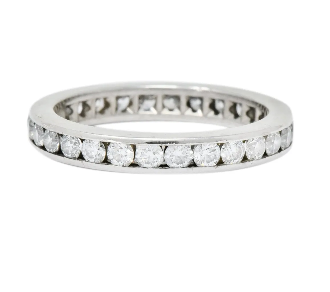 Tiffany & Co. 1.05 CTW Round Brilliant Cut Diamond Platinum Eternity Band Ring