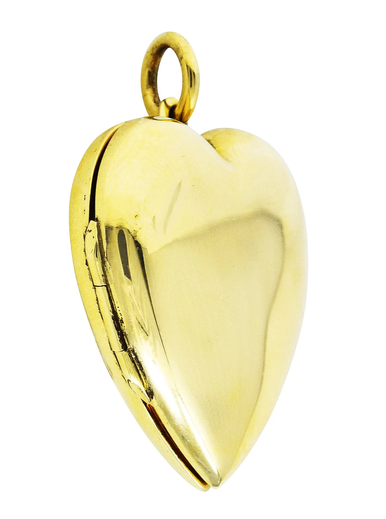 Tiffany & Co. 14 Karat Yellow Gold Heart Locket Vintage Pendant