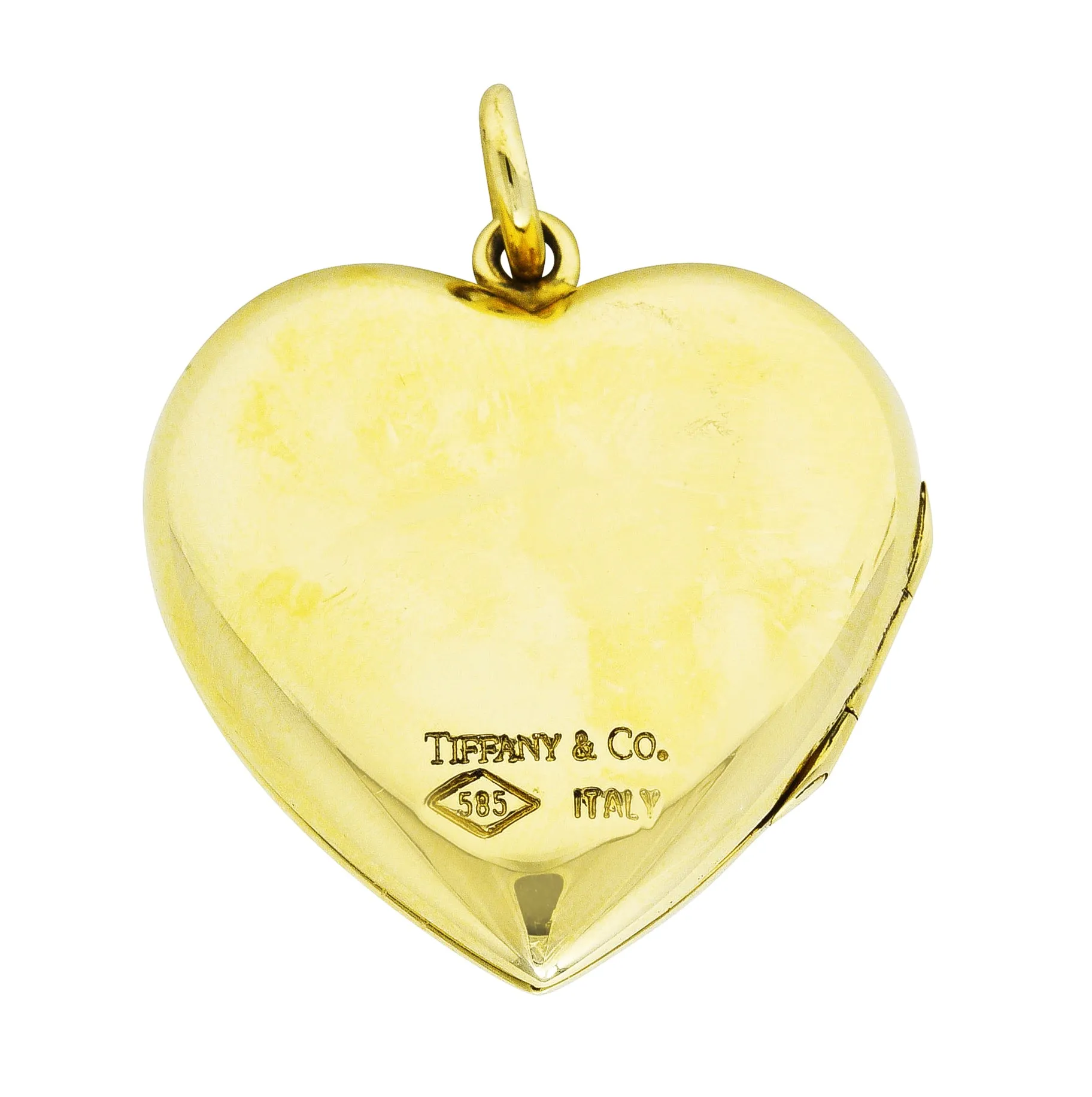 Tiffany & Co. 14 Karat Yellow Gold Heart Locket Vintage Pendant