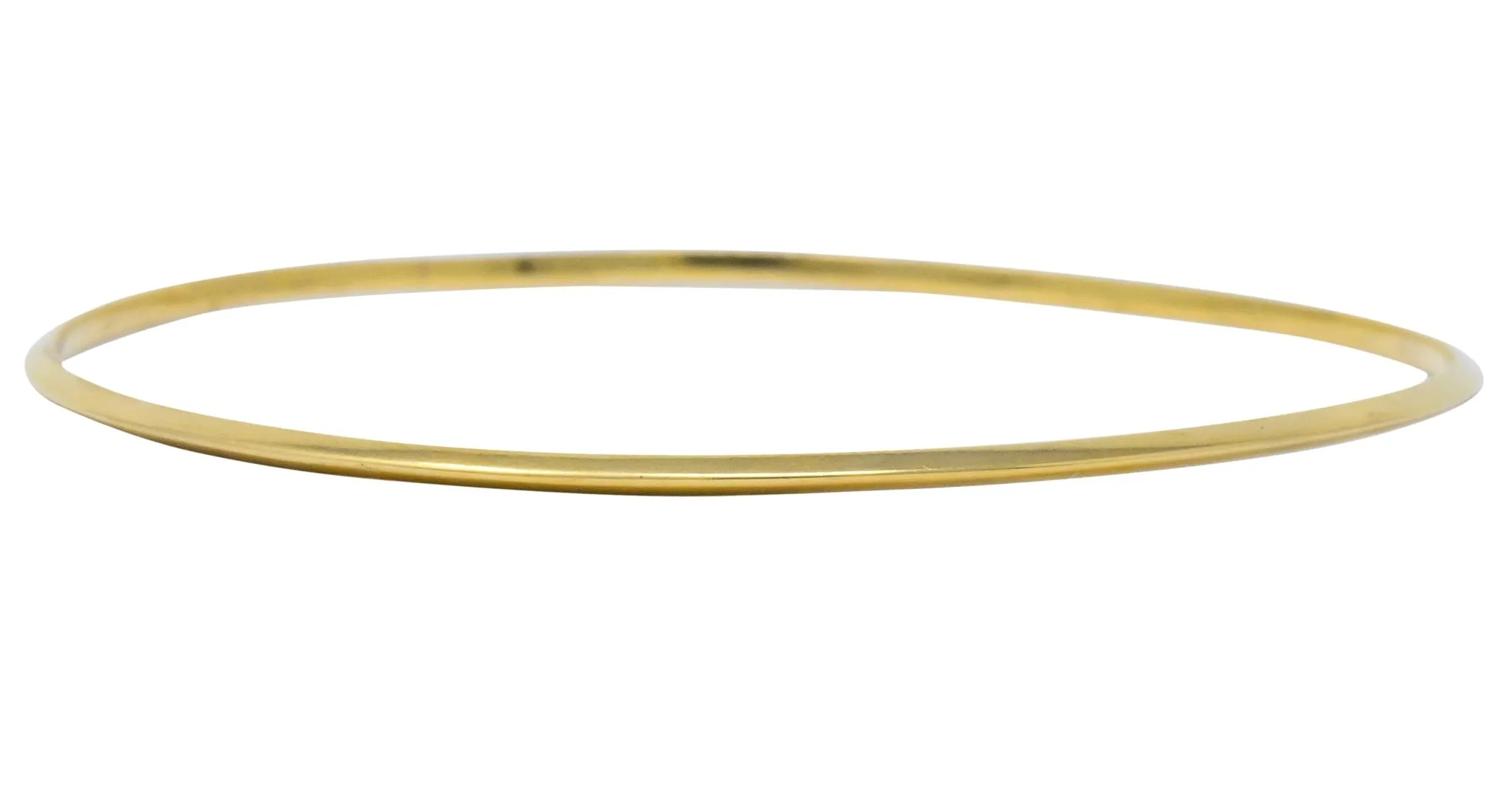 Tiffany & Co. Contemporary 14 Karat Gold Knife Edge Bangle Bracelet