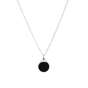 Tiger Ebony Disc Necklace