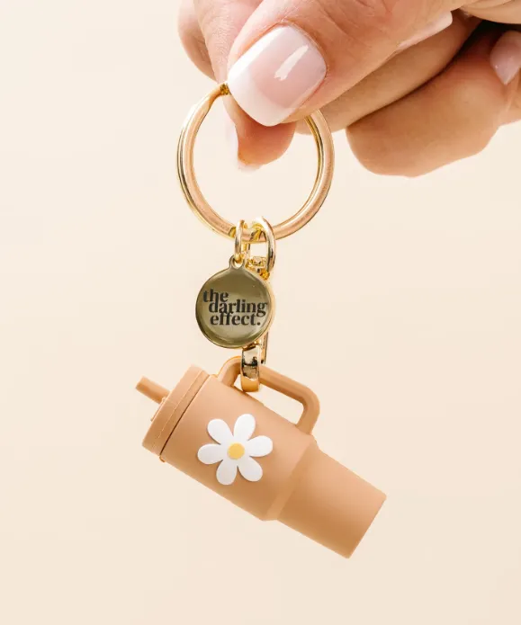 Tiny Tumbler Keychain - Sandstone