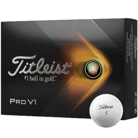 Titleist Pro V1 Golf Balls White, 1 Dozen Sleeves