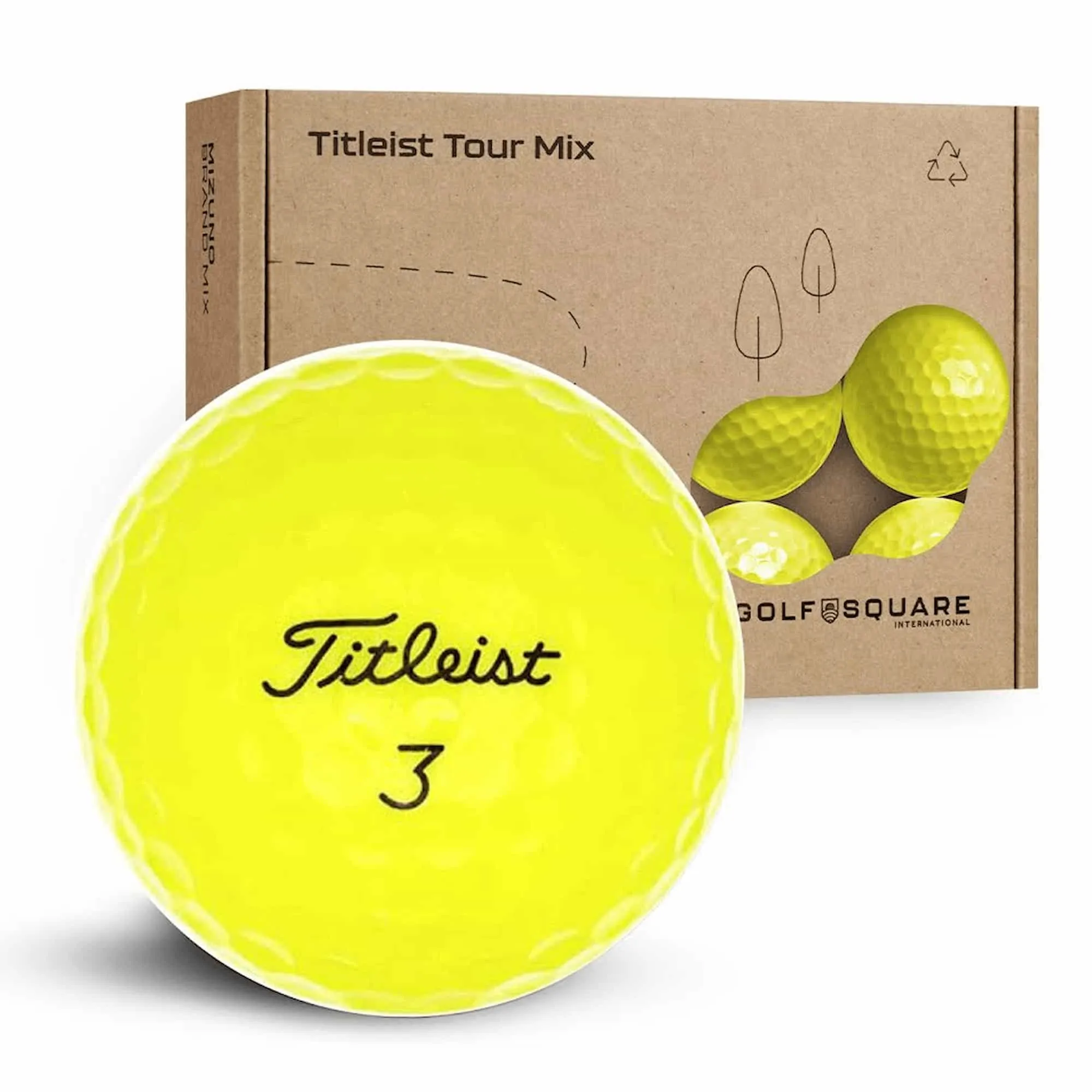 Titleist Tour golfballenmix - Geel