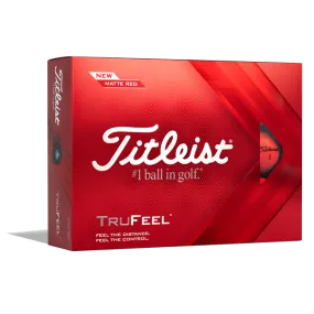 Titleist TruFeel 12 Pack Golf Balls Matte Red