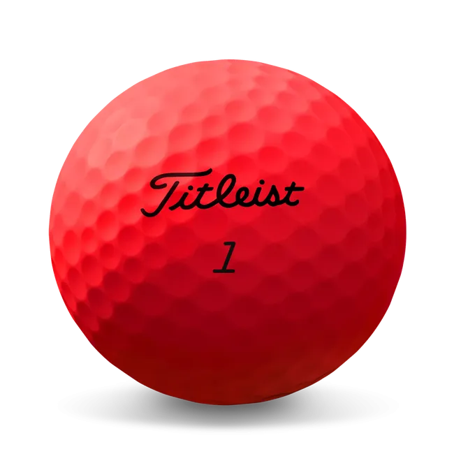 Titleist TruFeel 12 Pack Golf Balls Matte Red