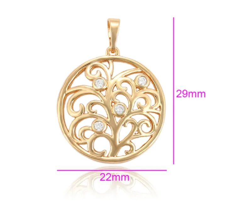 Tree of Life Pendant Necklace 18K Gold plated