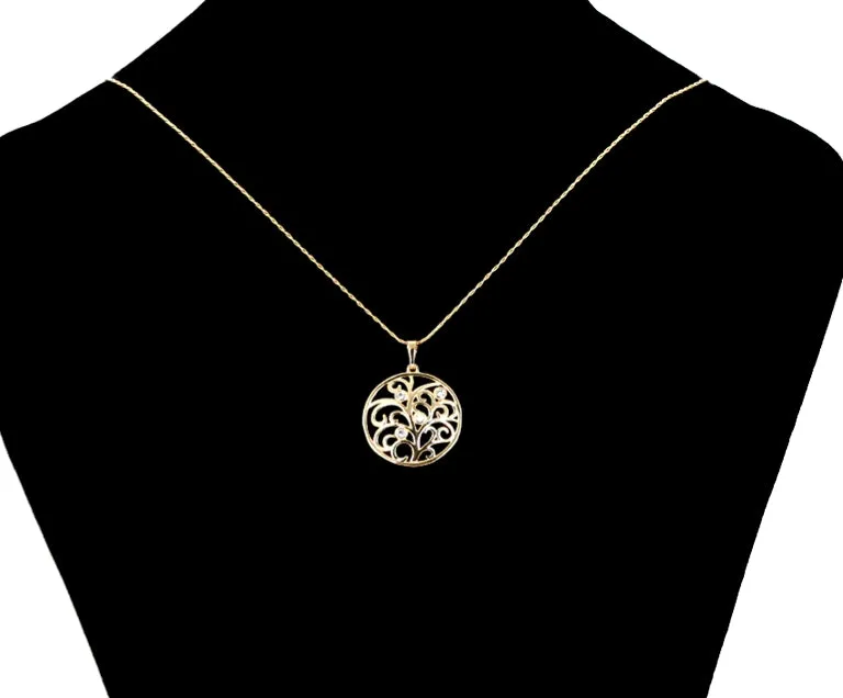 Tree of Life Pendant Necklace 18K Gold plated