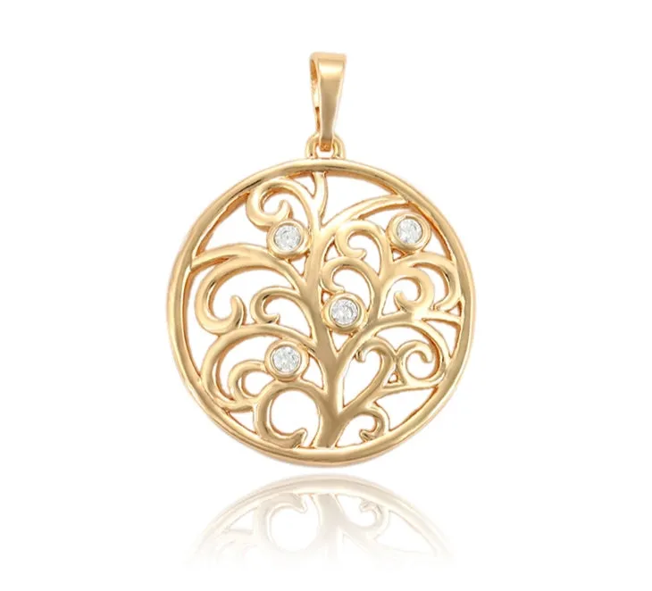 Tree of Life Pendant Necklace 18K Gold plated