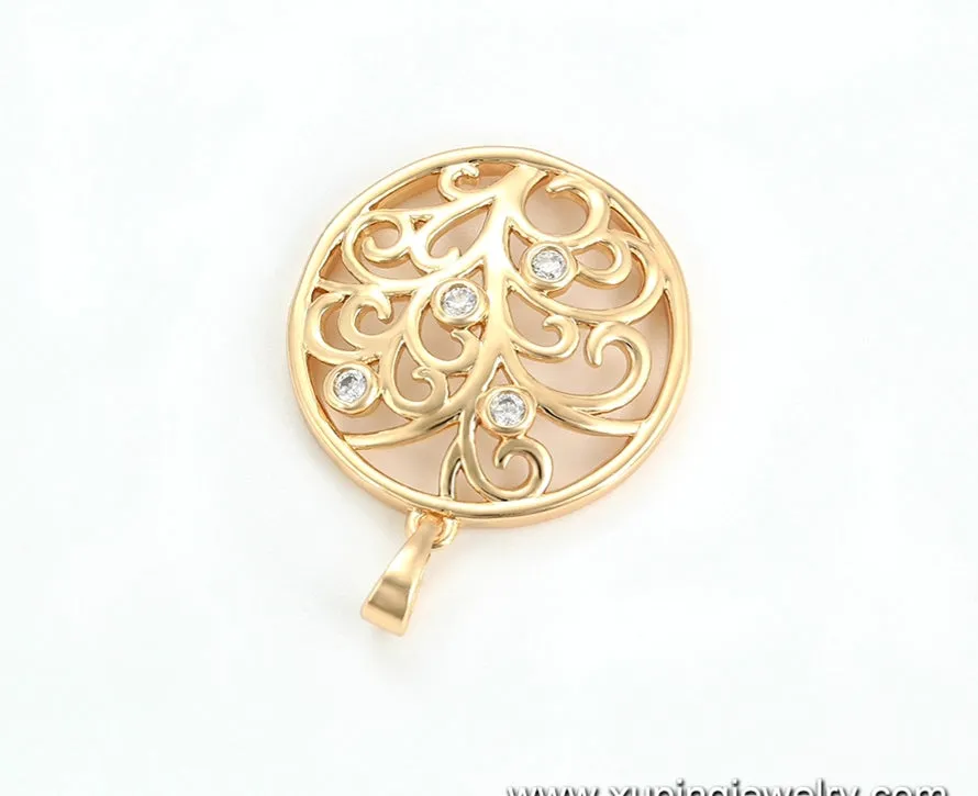 Tree of Life Pendant Necklace 18K Gold plated