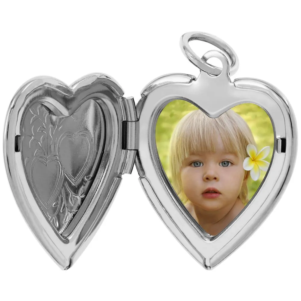 Two Hearts Locket, Rhodium