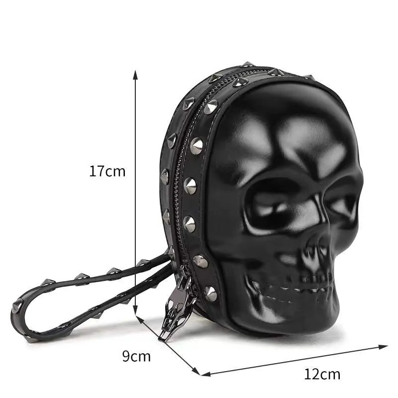 Unique Skull Head Wristlet Handbag