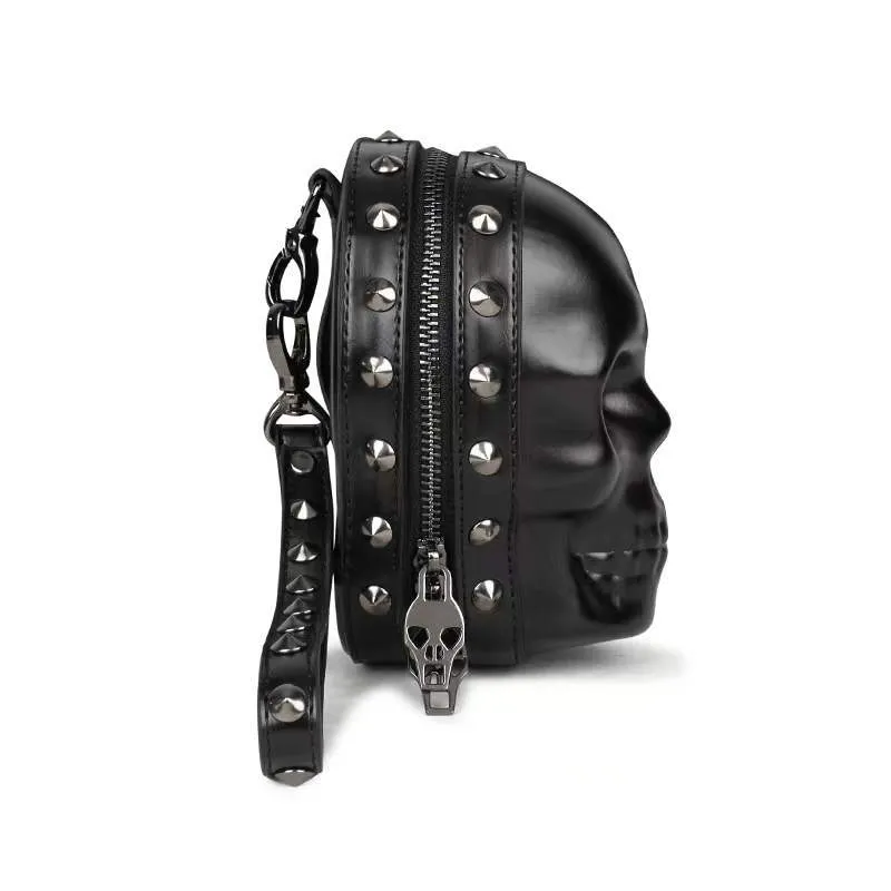 Unique Skull Head Wristlet Handbag