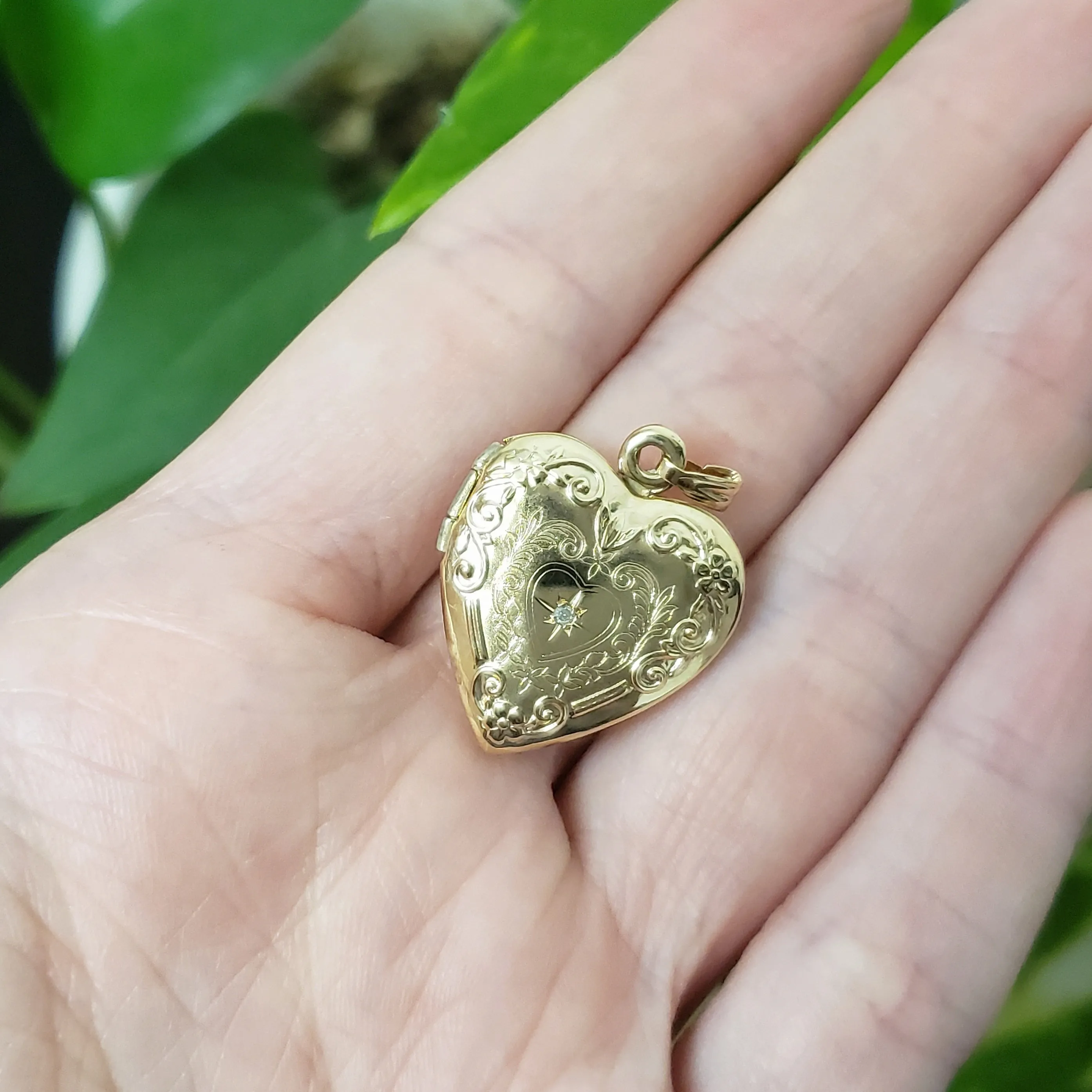 Vintage Diamond Heart Locket