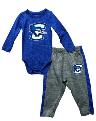 Wes and Willy Baby Creighton Bluejays Basic Onesie & Pant Set