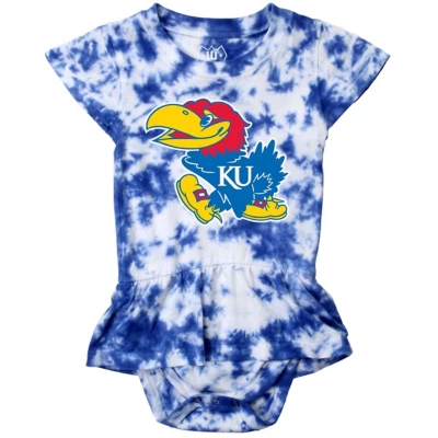 Wes and Willy Baby Girls' Kansas Jayhawks Flutter Onesie