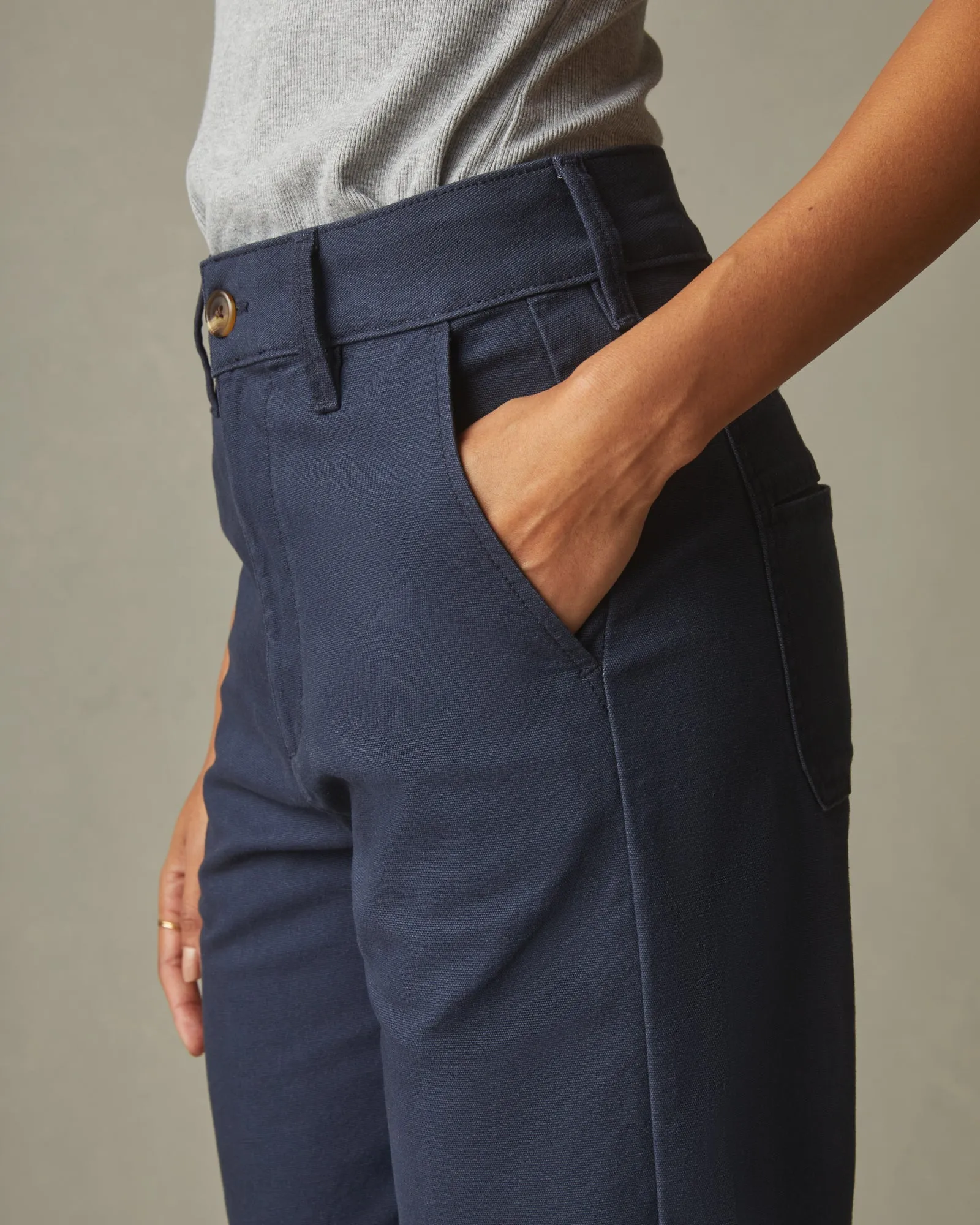 Wide Leg Pant - Navy