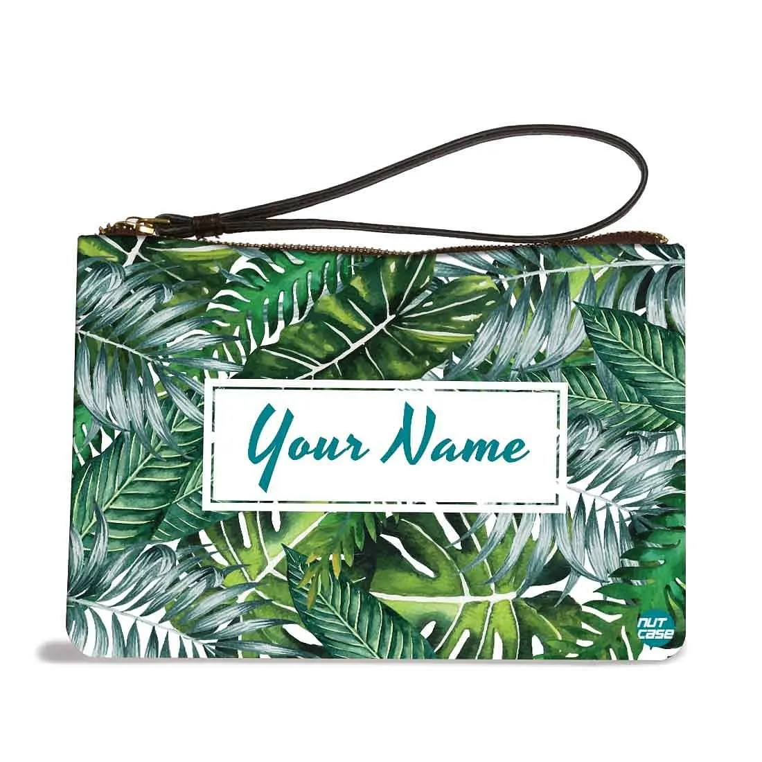 Women'S Wristlet Pouch - Monstera Leaf