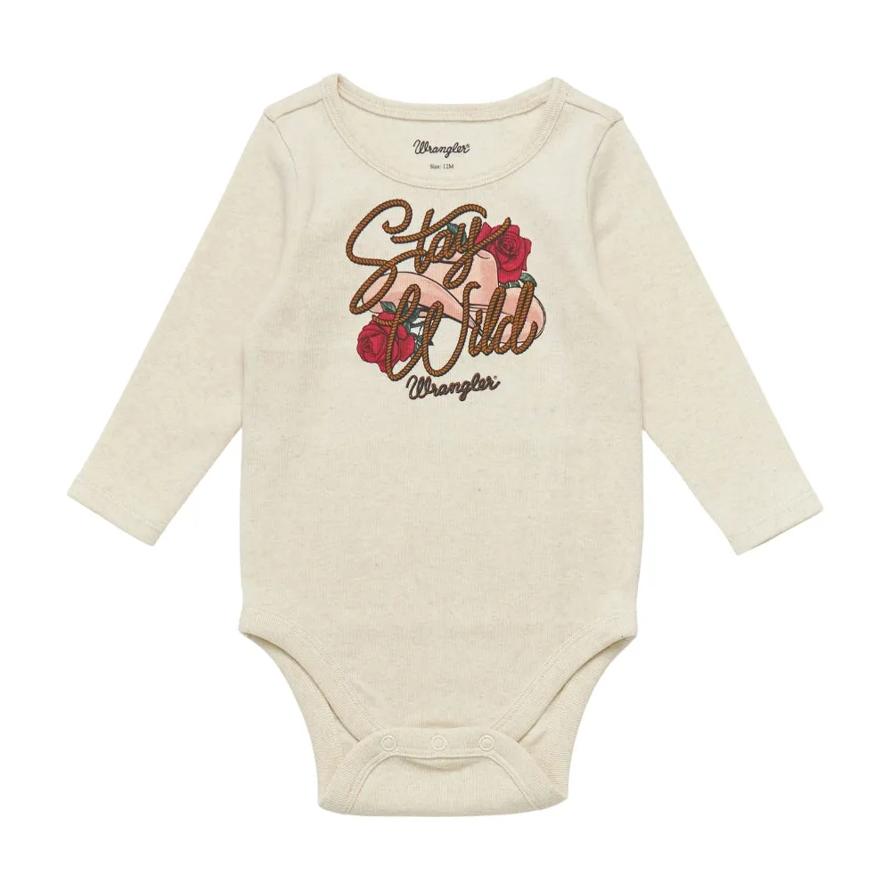 Wrangler Baby Girls Onesie | White Color | Shop Now