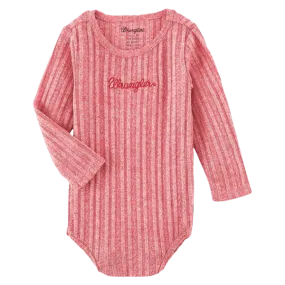 Wrangler Baby Girls Pink Long Sleeve Onesie 112338980