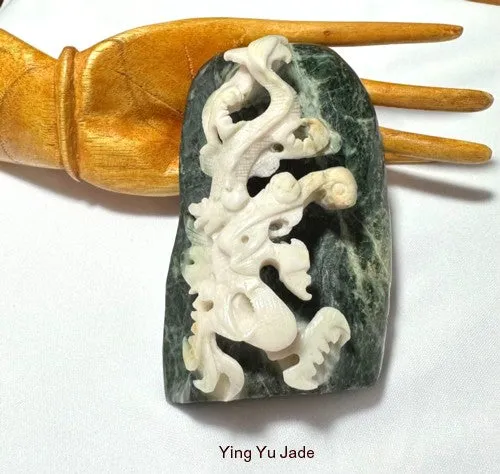 Yang Chinese Jade Dragon Carving (CARV-53)