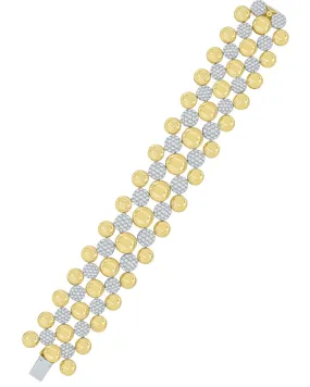 Yellow Gold and Diamond Bead Bracelet