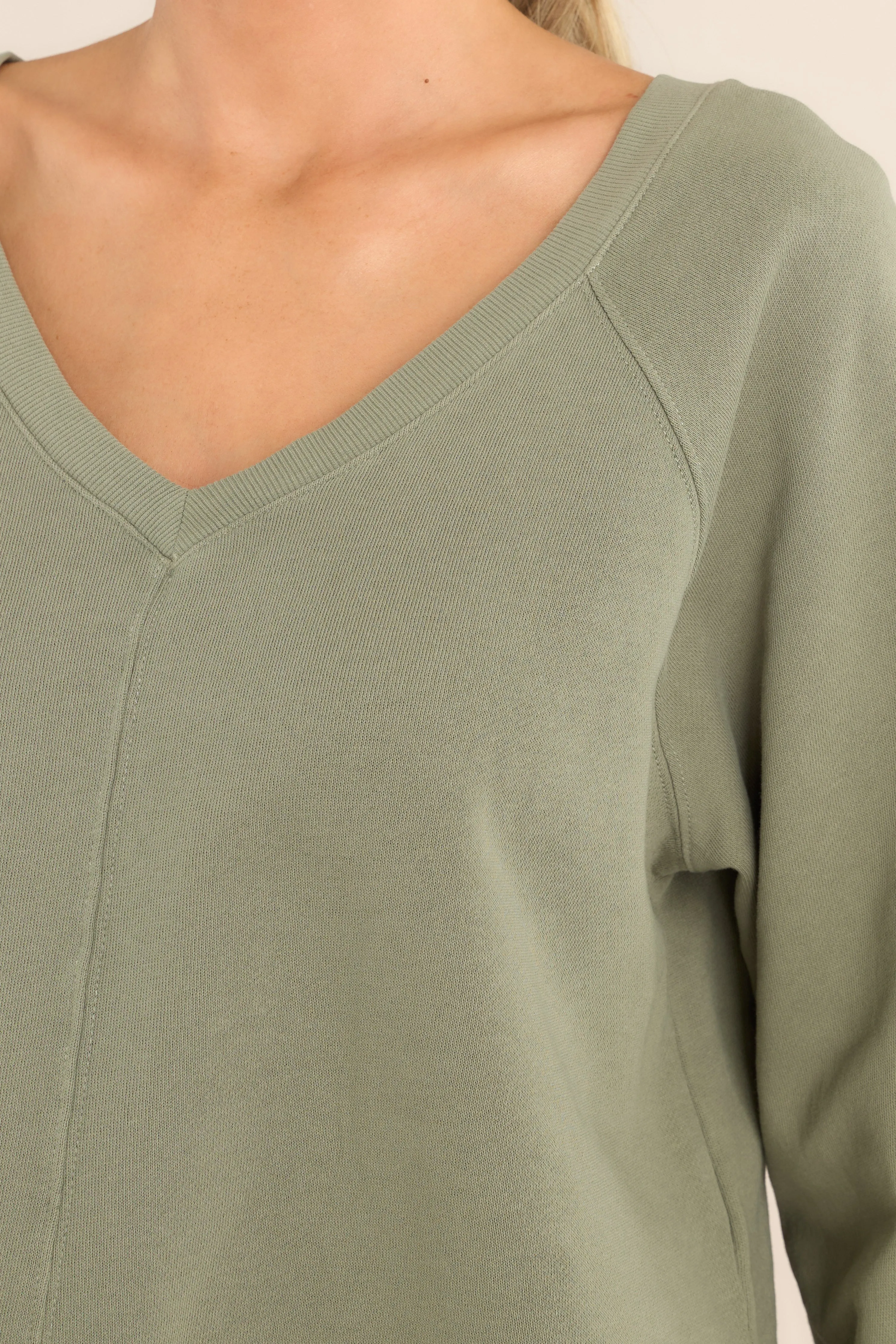 Z-Supply Olive Crush Open Back Sweatshirt